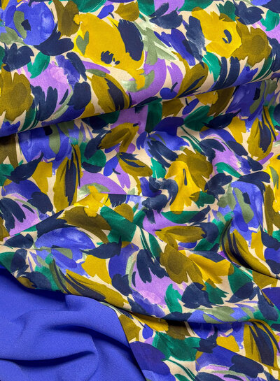 Madeline blueberry - crepe envers satin