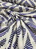A la Ville Ikat print - prachtig blauw en gebroken wit - katoenvoile