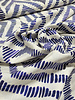 A la Ville Ikat print - prachtig blauw en gebroken wit - katoenvoile