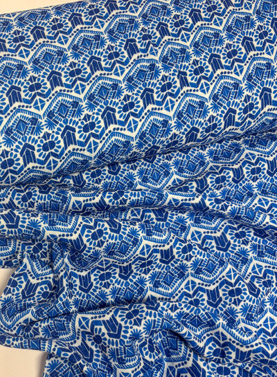 Madeline Indigo folk - tetra / double gauze