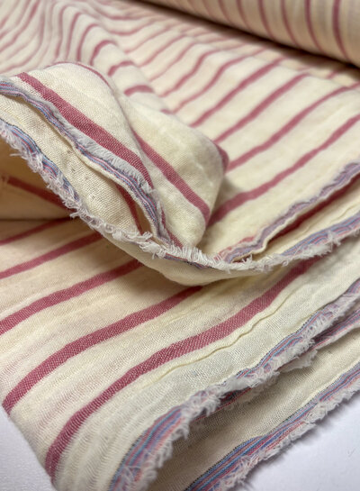 Madeline striped pink - tetra / double gauze