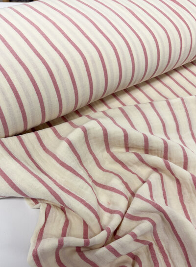 Madeline striped pink - tetra / double gauze