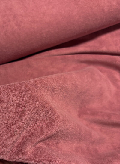 oudroze rekbare badstof/spons