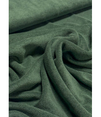 Madeline dark green - stretch terry cloth - sponge