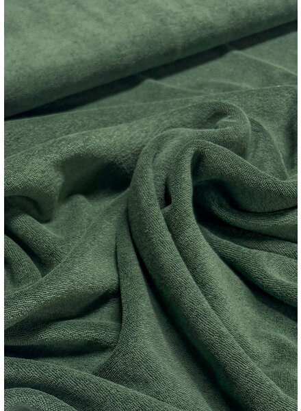 Madeline donkergroen  - rekbare badstof - spons