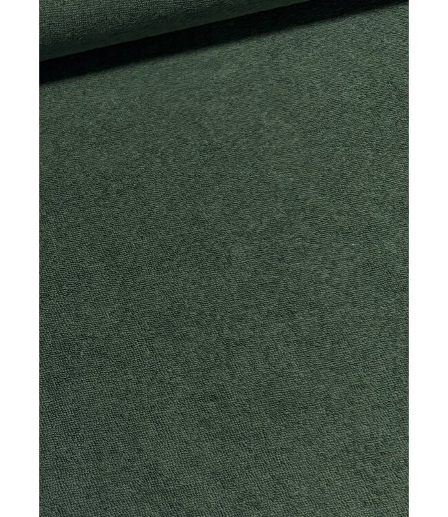 Madeline donkergroen  - rekbare badstof - spons