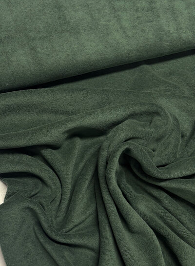 Madeline dark green - stretch terry cloth - sponge