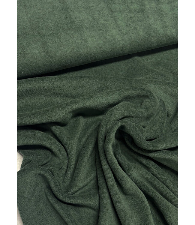 Madeline donkergroen  - rekbare badstof - spons