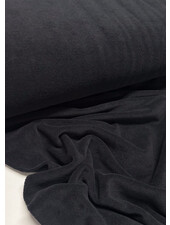 black sponge - stretch terry cloth