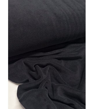 black sponge - stretch terry cloth