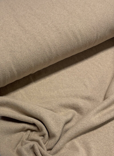 Swafing sand-colored - soft, dimensionally stable knitted fabric extra wide
