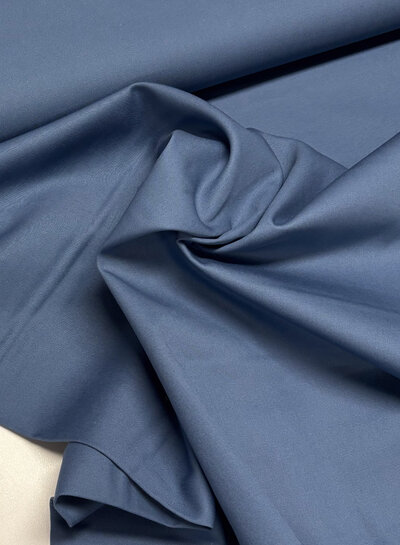 Madeline denim blue cotton gabardine - tight and sturdy woven - trench coat fabric (not waterproof)