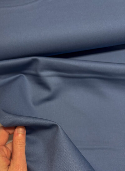 Madeline denim blue cotton gabardine - tight and sturdy woven - trench coat fabric (not waterproof)