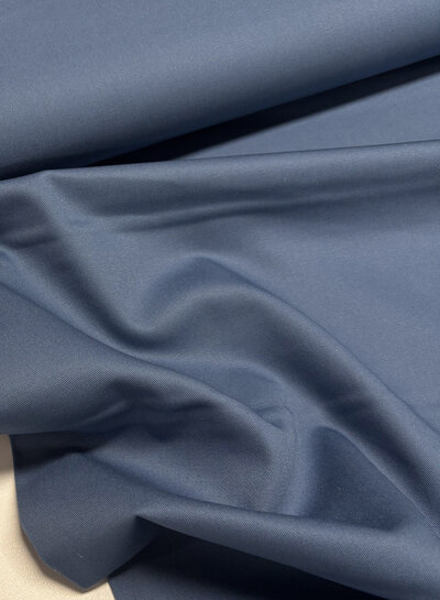Madeline denim blue cotton gabardine - tight and sturdy woven - trench coat fabric (not waterproof)
