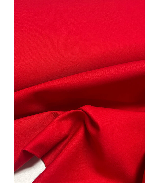 Madeline rood katoen gabardine - vast en stevig geweven - trenchcoat stof (niet waterproof)