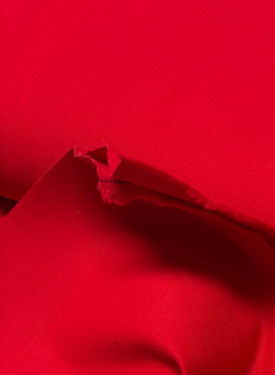 Madeline red cotton gabardine - tight and sturdy woven - trench coat fabric (not waterproof)