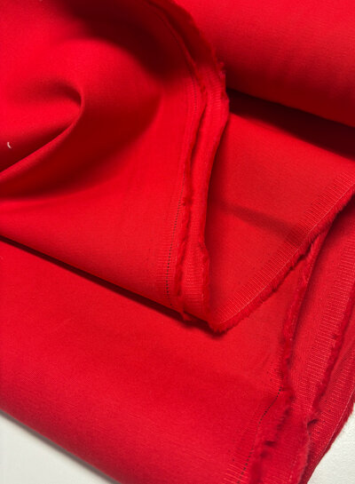 Madeline red cotton gabardine - tight and sturdy woven - trench coat fabric (not waterproof)