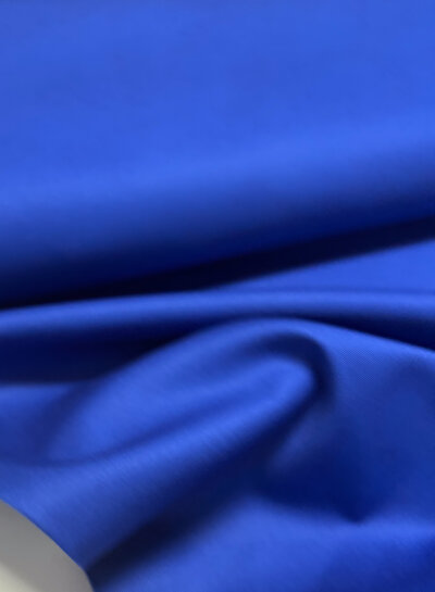 Madeline cobalt blue cotton gabardine - tight and firm woven - trench coat fabric (not waterproof)