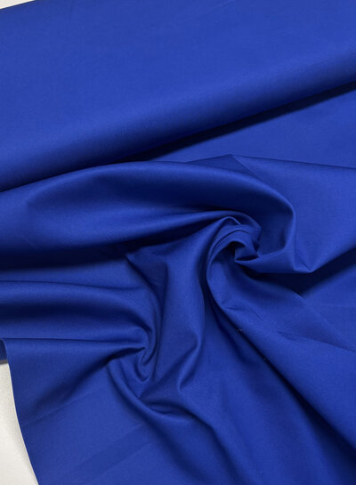 Madeline kobaltblauw katoen gabardine - vast en stevig geweven - trenchcoat stof (niet waterproof)