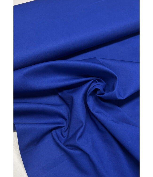 kobaltblauw katoen gabardine - vast en stevig geweven - trenchcoat stof (niet waterproof)