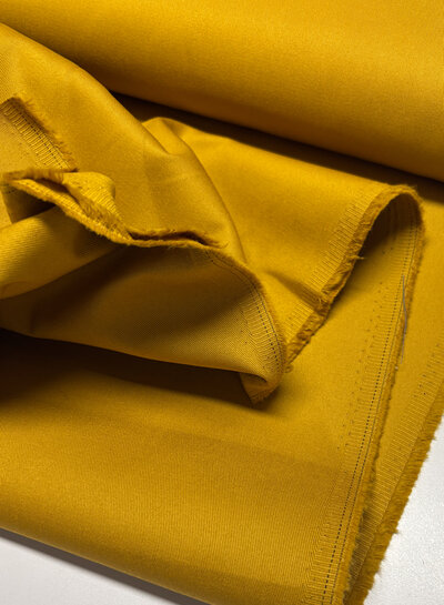Madeline ochre cotton gabardine - tight and sturdy woven - trench coat fabric (not waterproof)