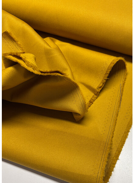 Madeline ochre cotton gabardine - tight and sturdy woven - trench coat fabric (not waterproof)