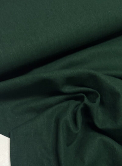 100% washed linen bottle green