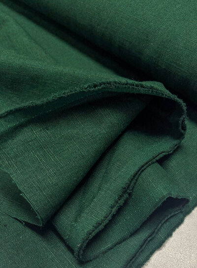 100% washed linnen flessengroen
