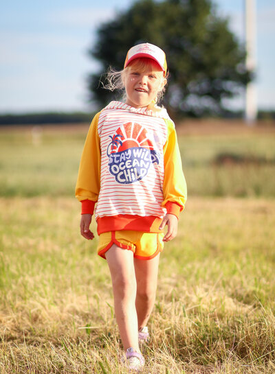 Madeline Stay wild Ocean Child - Paneel 1 meter - prachtige french terry