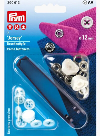 Prym Knoopjes (zwart)  - naaivrije jersey drukknopen - 12mm 7 stuks