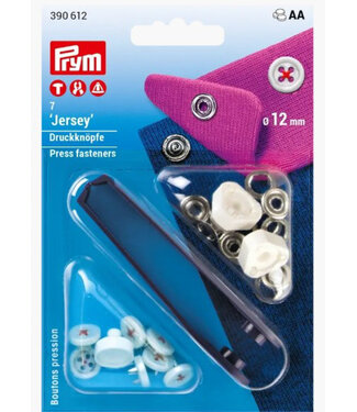 Prym Knoopjes (rood) - naaivrije jersey drukknopen - 12mm - 7 stuks