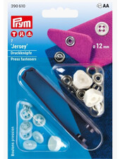 Prym Buttons (white) - sew-free jersey snap fasteners - 12mm 7 pieces