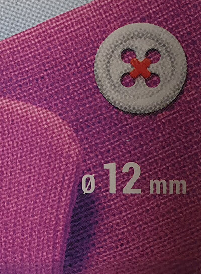 Prym Buttons (red) - sew-free jersey snap fasteners - 12mm - 7 pieces