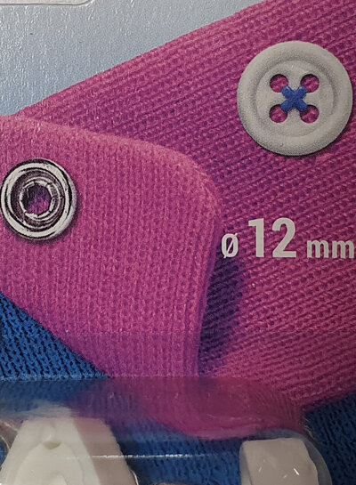 Prym Knoopjes (blauw)  - naaivrije jersey drukknopen - 12mm 7 stuks