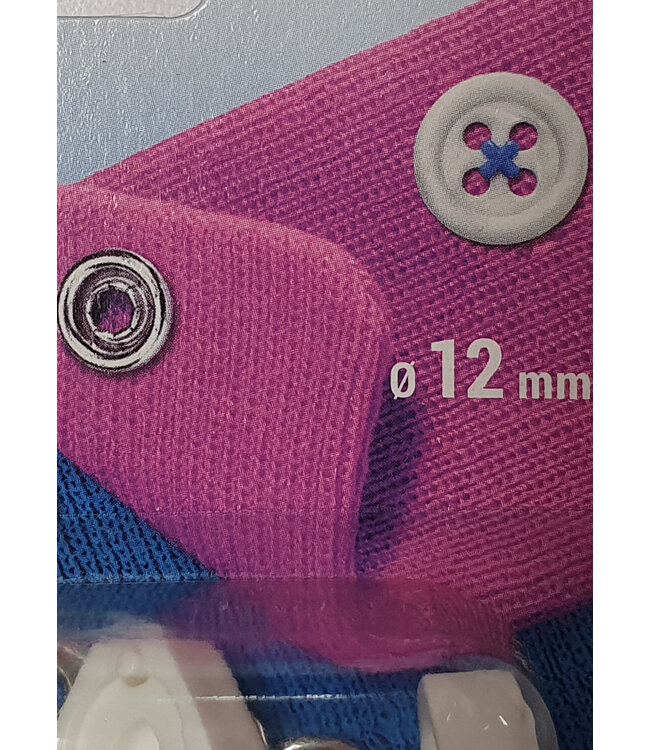 Prym Knoopjes (blauw)  - naaivrije jersey drukknopen - 12mm 7 stuks