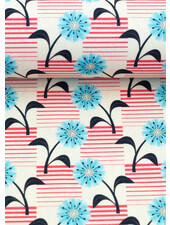 Madeline Deco peaks - blue flowers - soft canvas