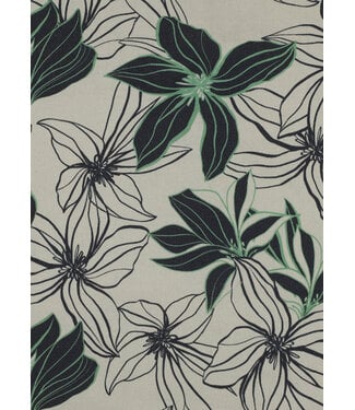 flowers ecru - canvas