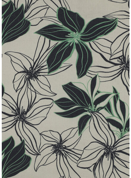 flowers ecru - canvas