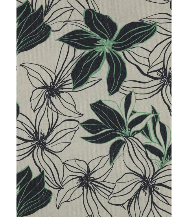flowers ecru - canvas