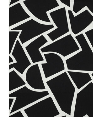 abstract black and white - canvas