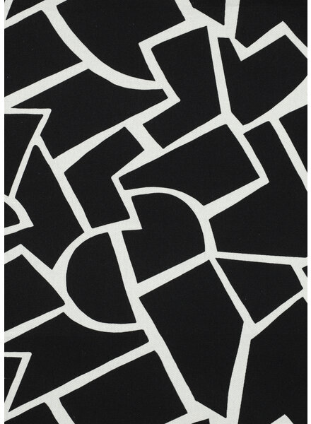 M. abstract zwart wit - canvas