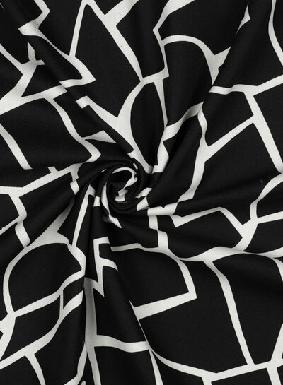 abstract black and white - canvas