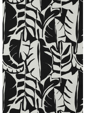 leaves black and white - canvas