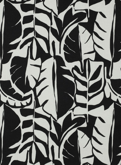 leaves zwart wit - canvas