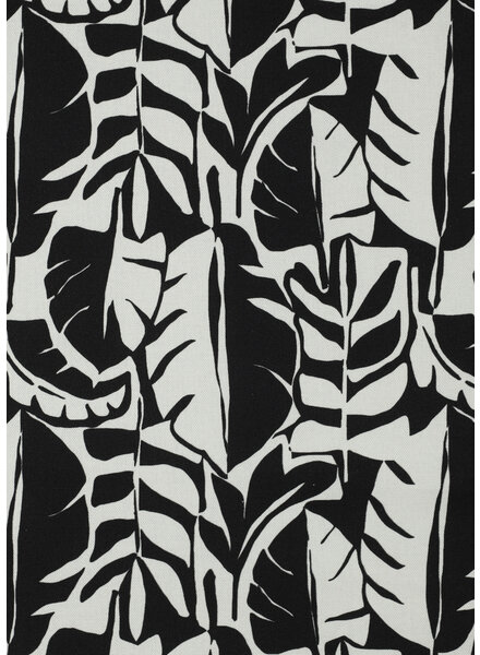 leaves black and white - canvas