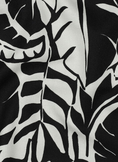 leaves zwart wit - canvas