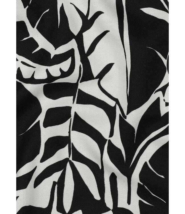 leaves zwart wit - canvas