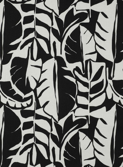 leaves black and white - canvas