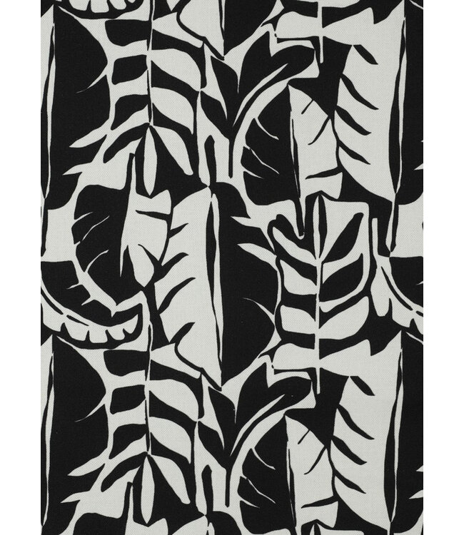 leaves zwart wit - canvas