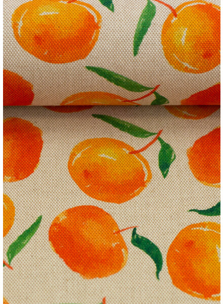 Madeline oranges - naturel canvas